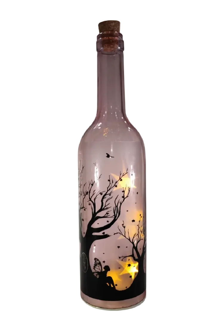 Botella Decorativa Hadas Con Luz Led