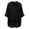 Camisa Casual de Algodón Negra