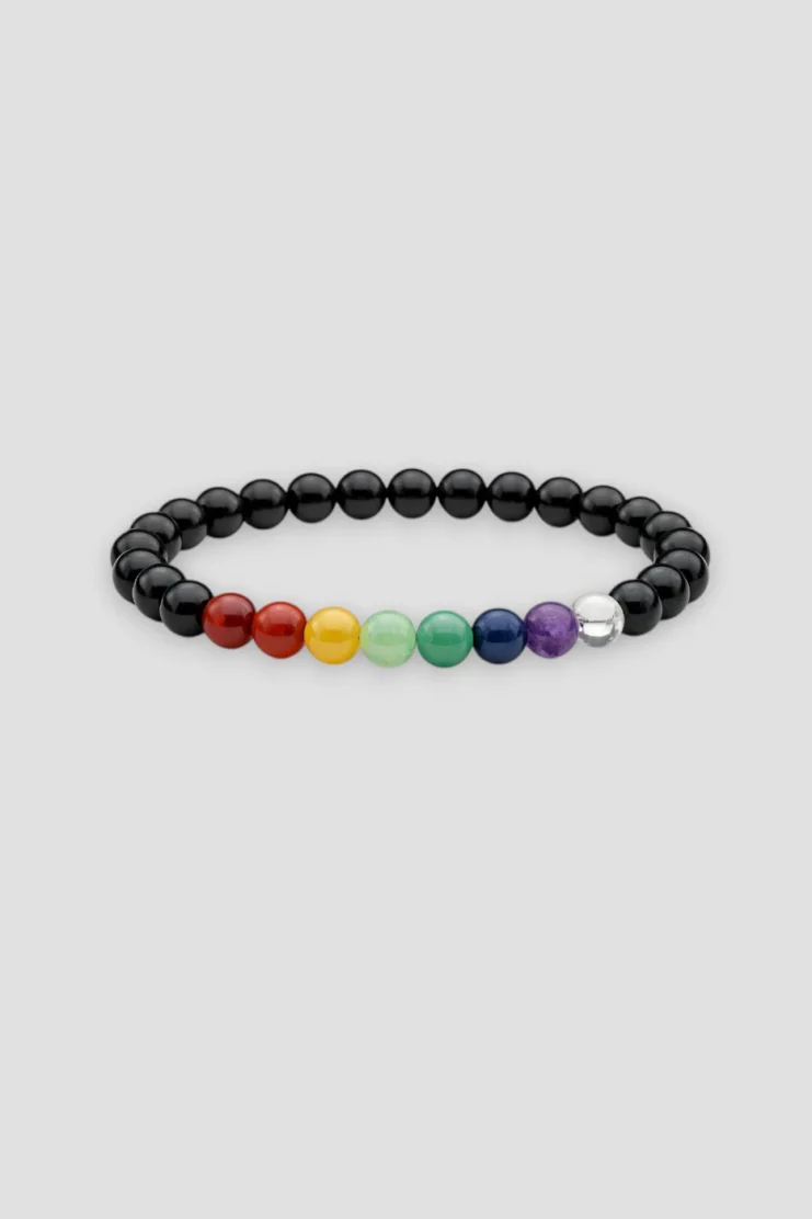 Pulsera Bola Chakra C / Onix 4mm