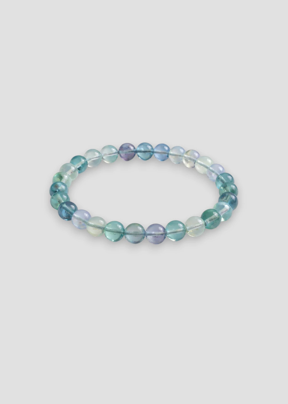 Pulsera Bola 8mm Fluorita Azul