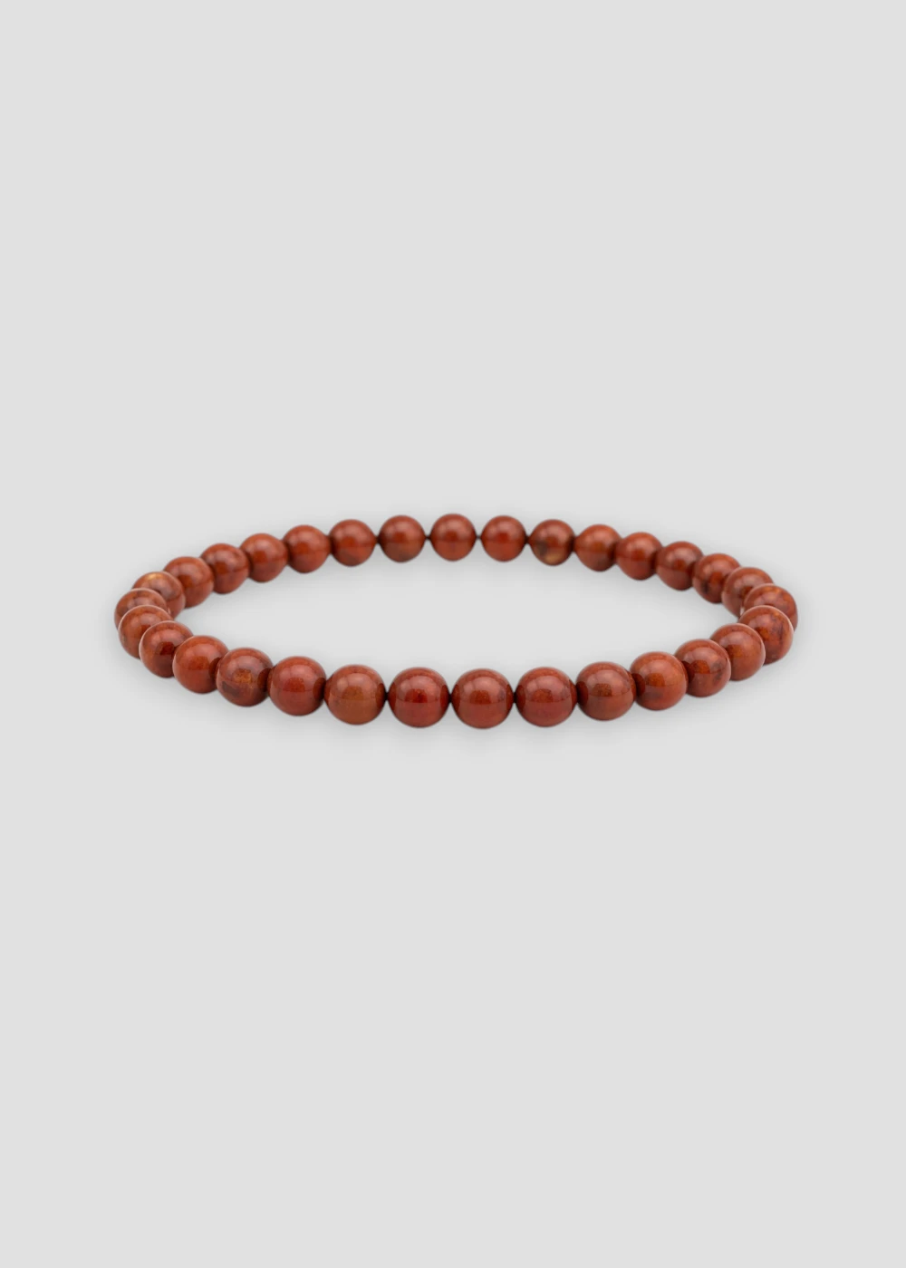 Pulsera Bola 6mm Jaspe Rojo