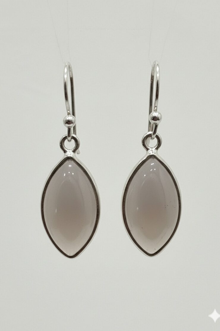 Pendientes de Cuarzo Ahumado Pico - Plata Ley 925