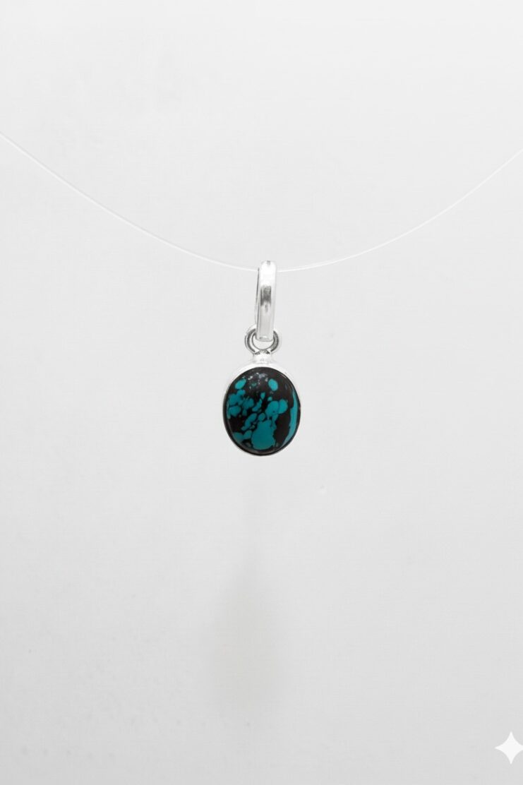 Colgante Ovalo Turquesa - Plata de Ley 925