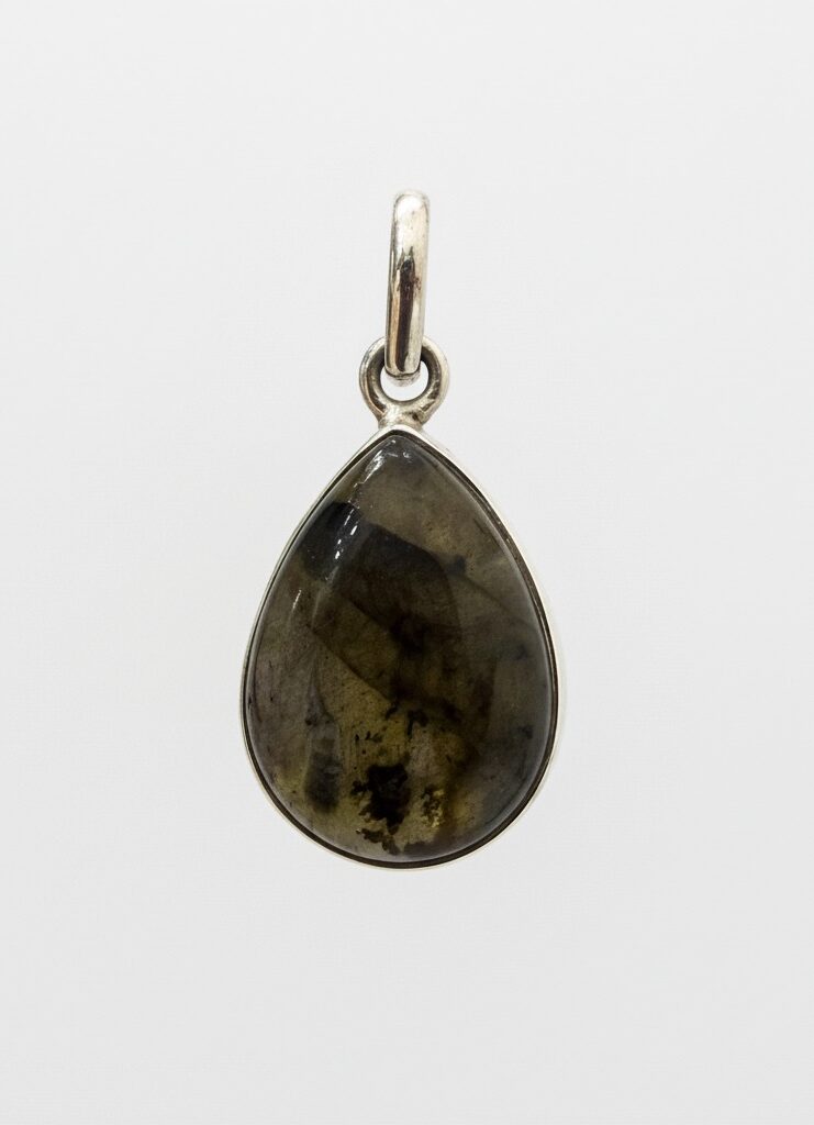 Colgante Labradorita Gota Grande - Plata Ley 925