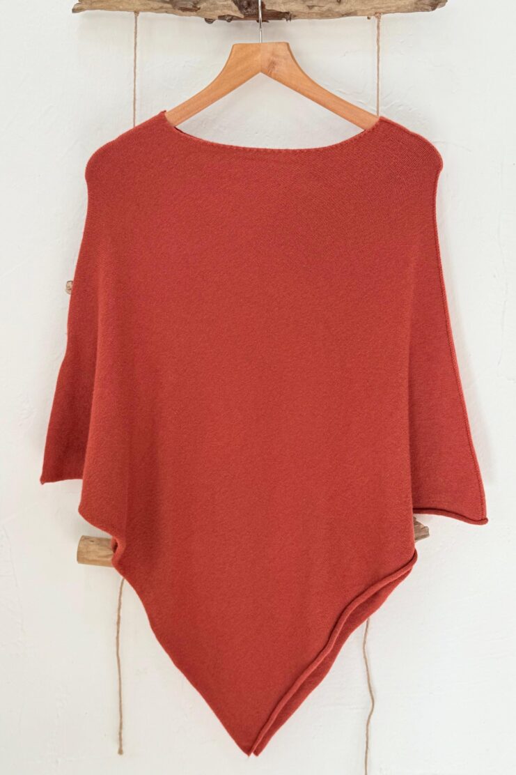 Poncho Ligero Punto Teja