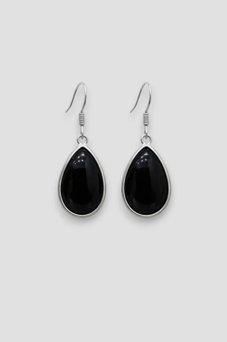 Pendientes Turmalina Gota Grande - Plata de Ley 925