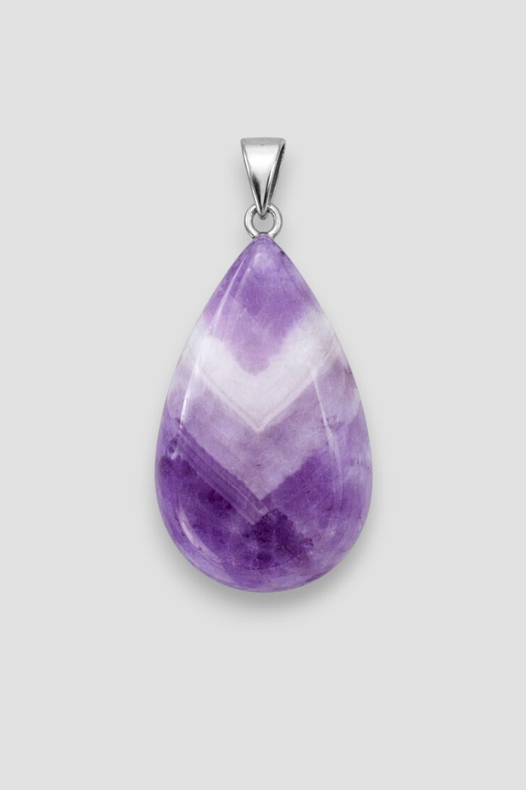 Colgante Gota de Amatista Chevron