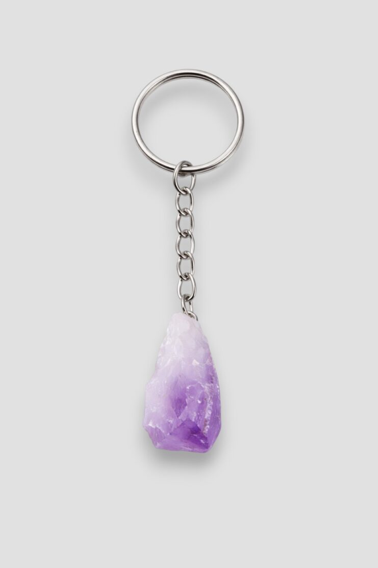 Llavero Amatista Bruto
