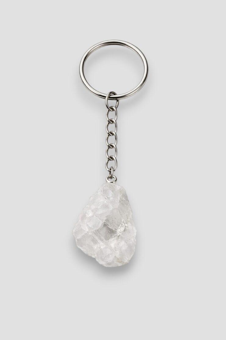 Llavero Cuarzo Cristal Bruto