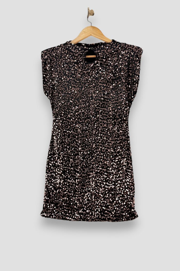 Vestido Hombreras Lentejuelas