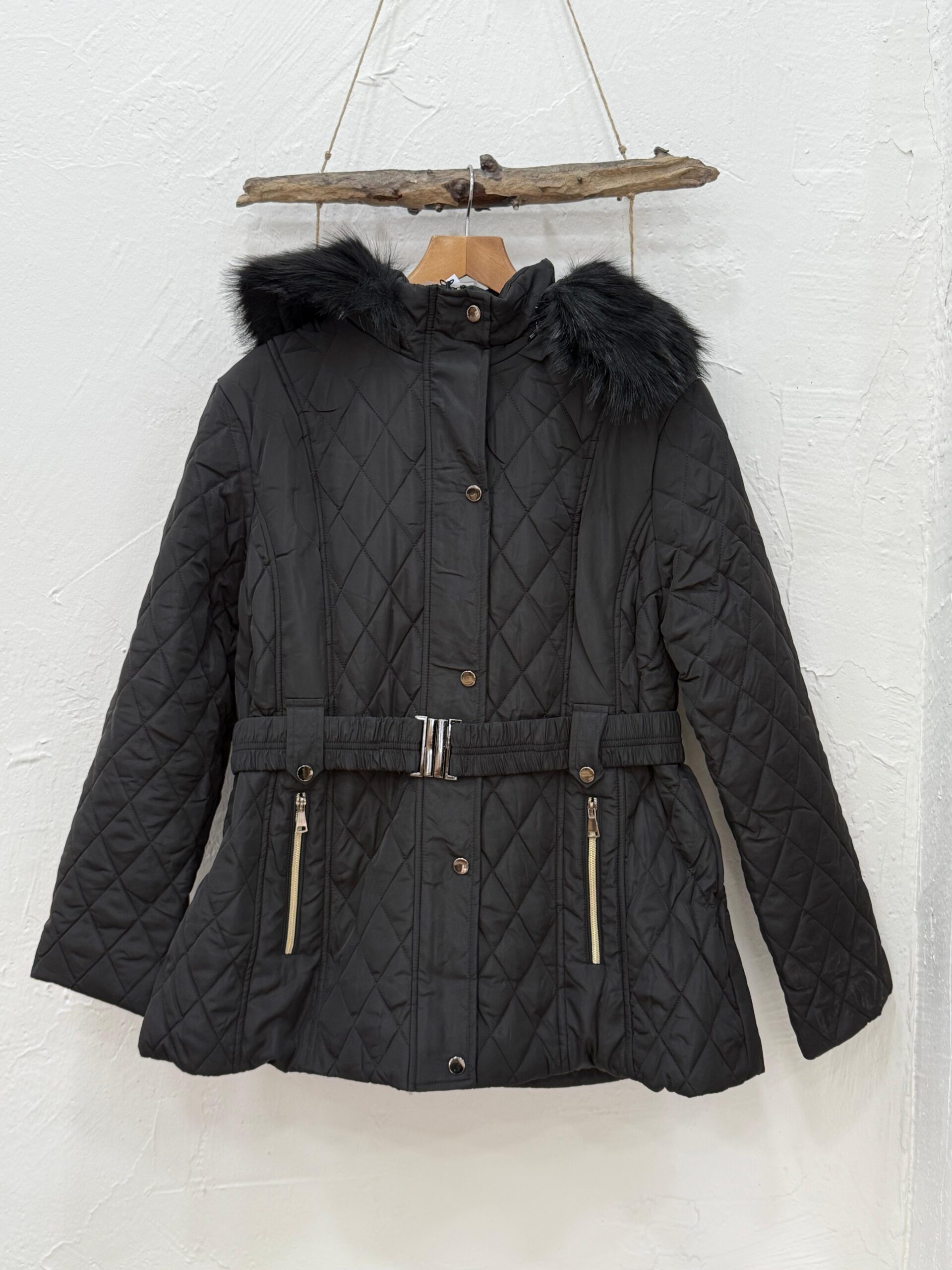 Parka Cinturón Negra XL - Imagen 3