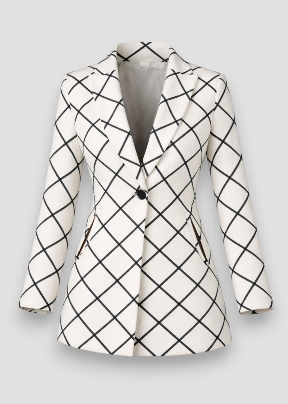 Abrigo Rombos Negros T48