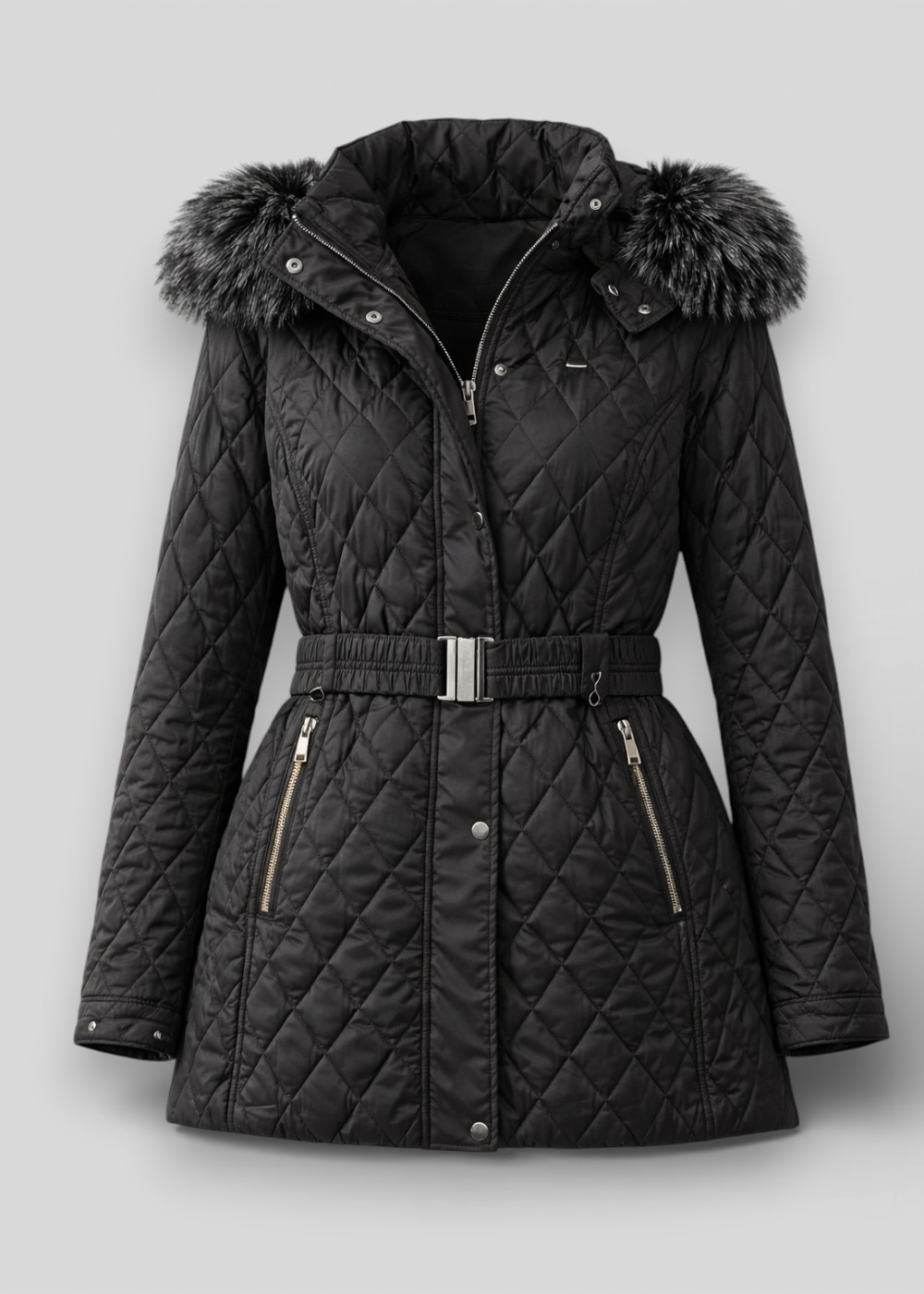 Parka Cinturón Negra XL