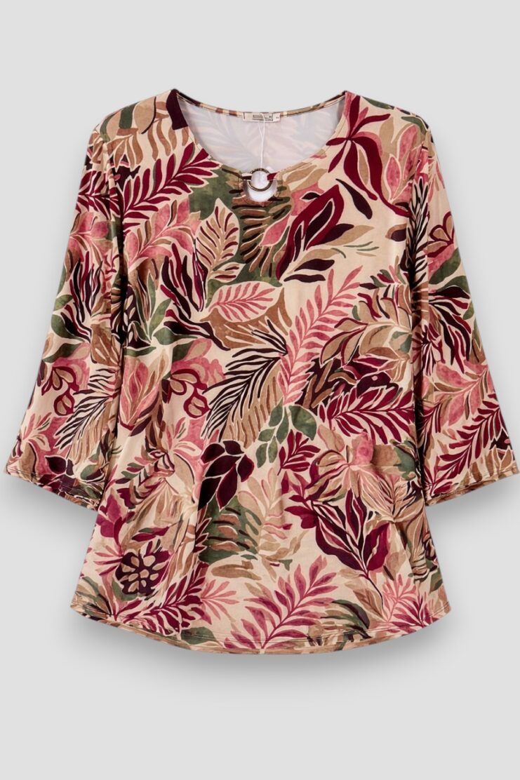 Blusa Jardín Burdeos