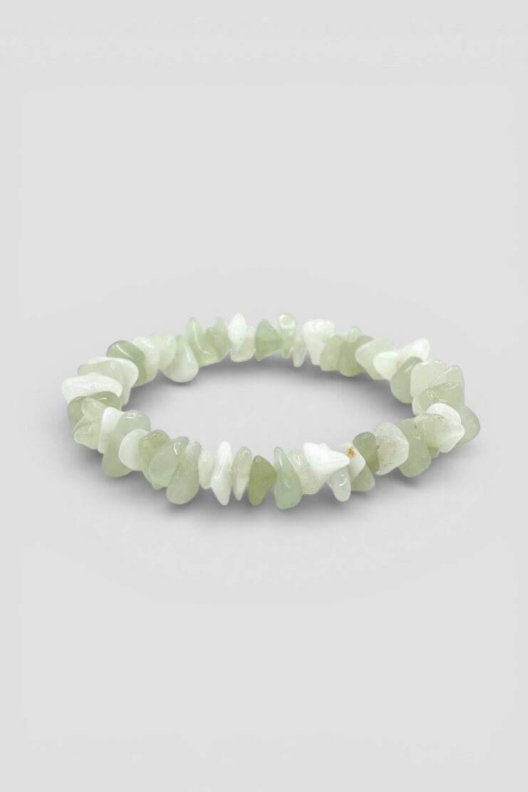 Pulsera Elástica De Chips De Jade