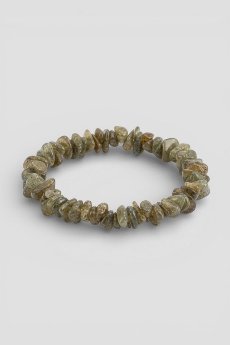 Pulsera Elástica De Chips De Labradorita