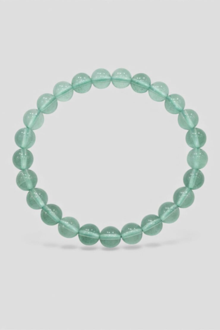 Pulsera Elástica De Fluorita Azul