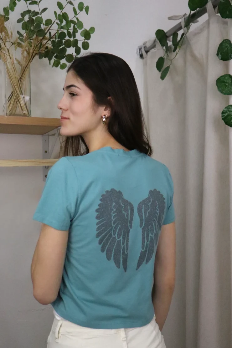 Camiseta Ángel Teen Turquesa