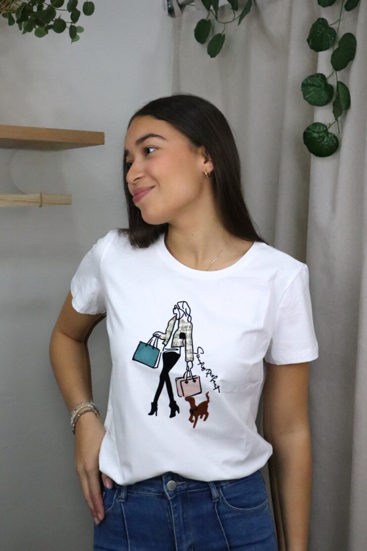 Camiseta Shopping Blanca