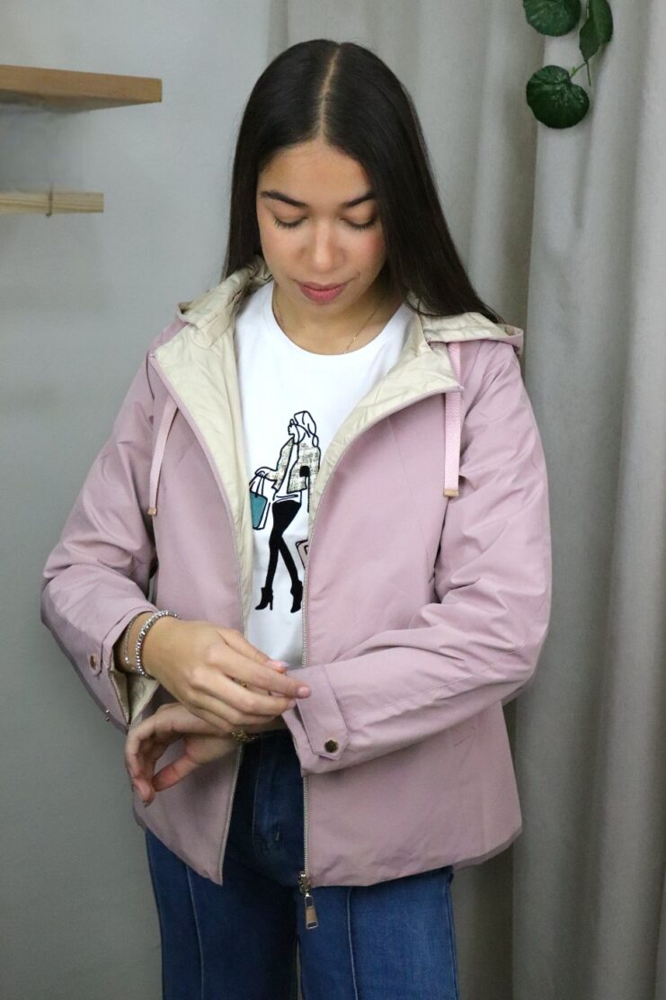 Chubasquero Reversible Nube Rosa