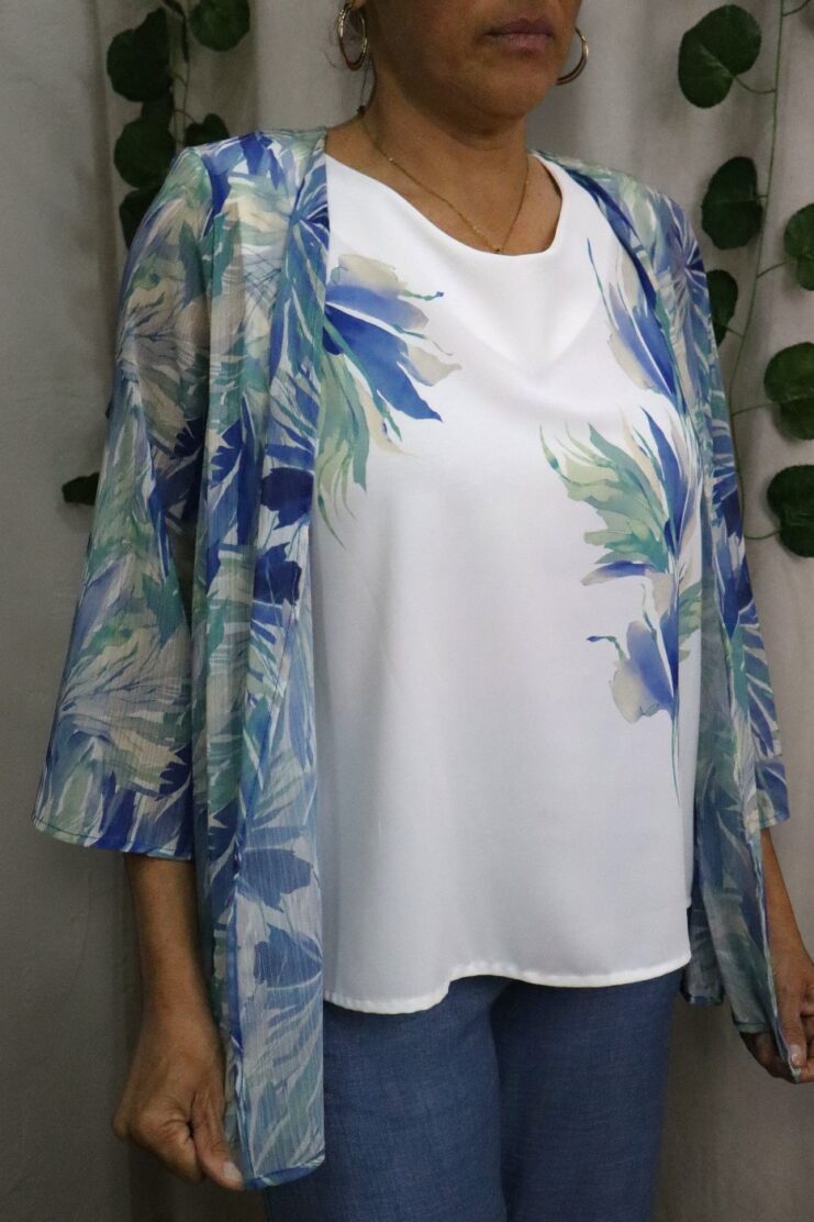 Conjunto Chaqueta y Camiseta Mari Azul