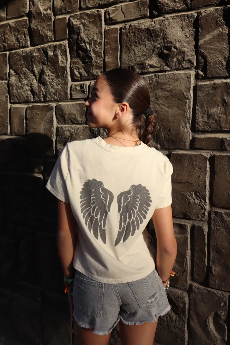Camiseta Ángel Teen Blanco Roto