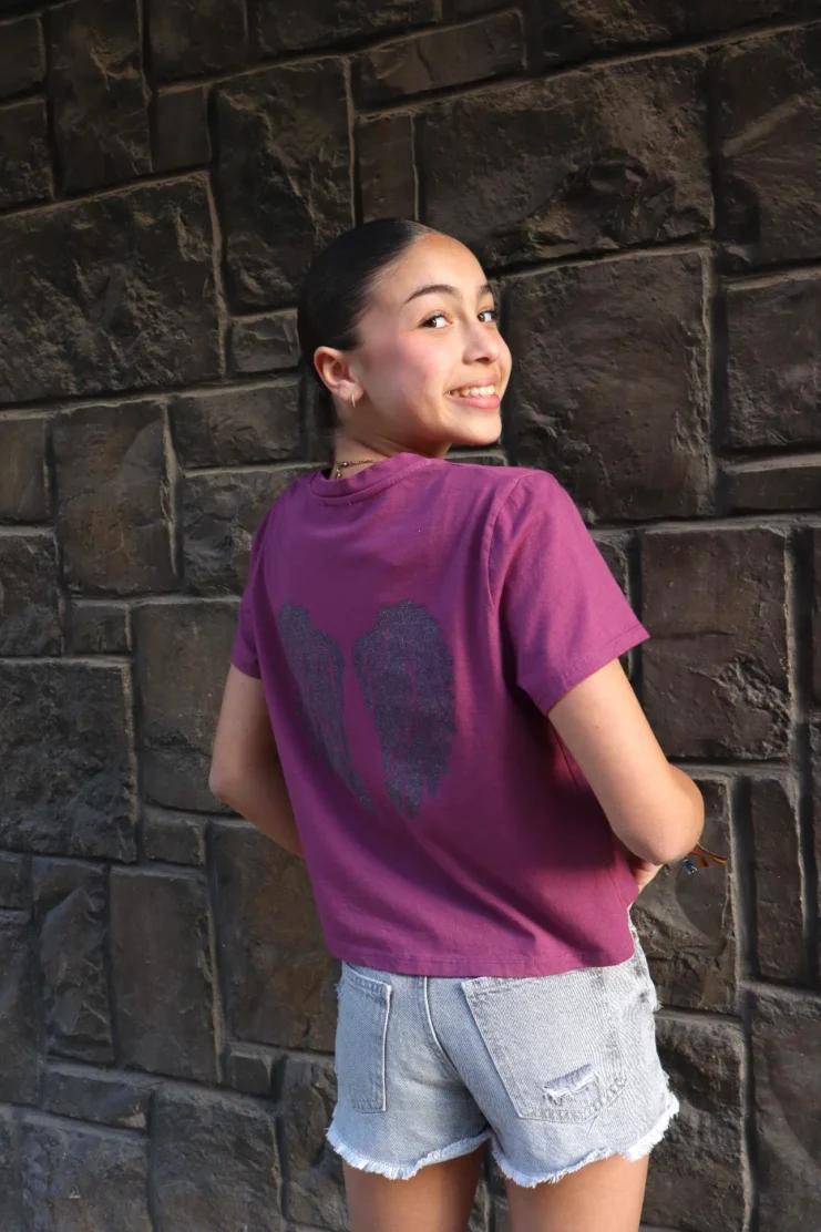 Camiseta Ángel Teen Morada