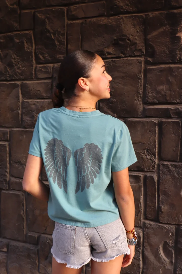 Camiseta Ángel Teen Turquesa