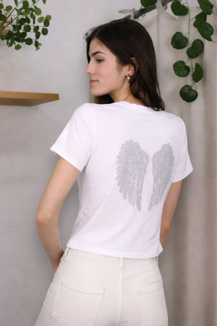 Camiseta Ángel Teen Blanco Roto