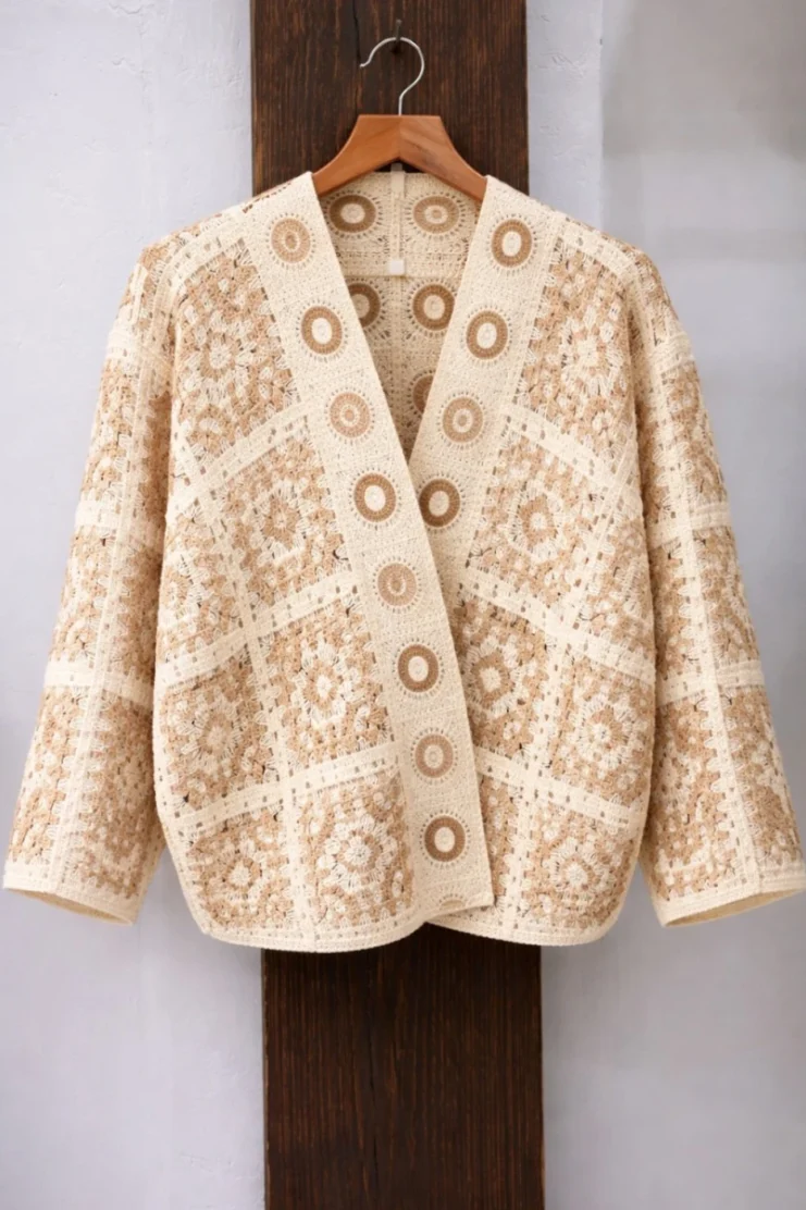 Chaqueta Crochet Marrón