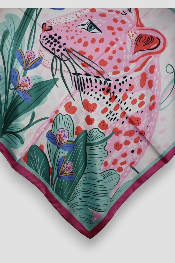 Pañuelo Leopardo Rosa