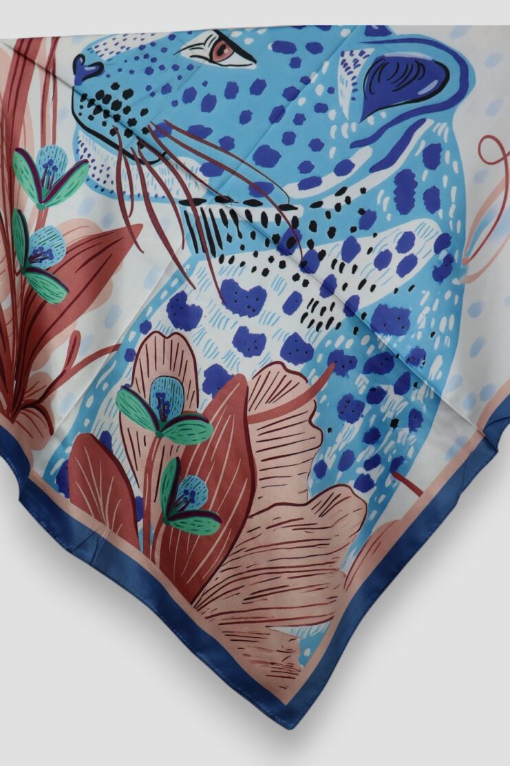 Pañuelo Leopardo Azul