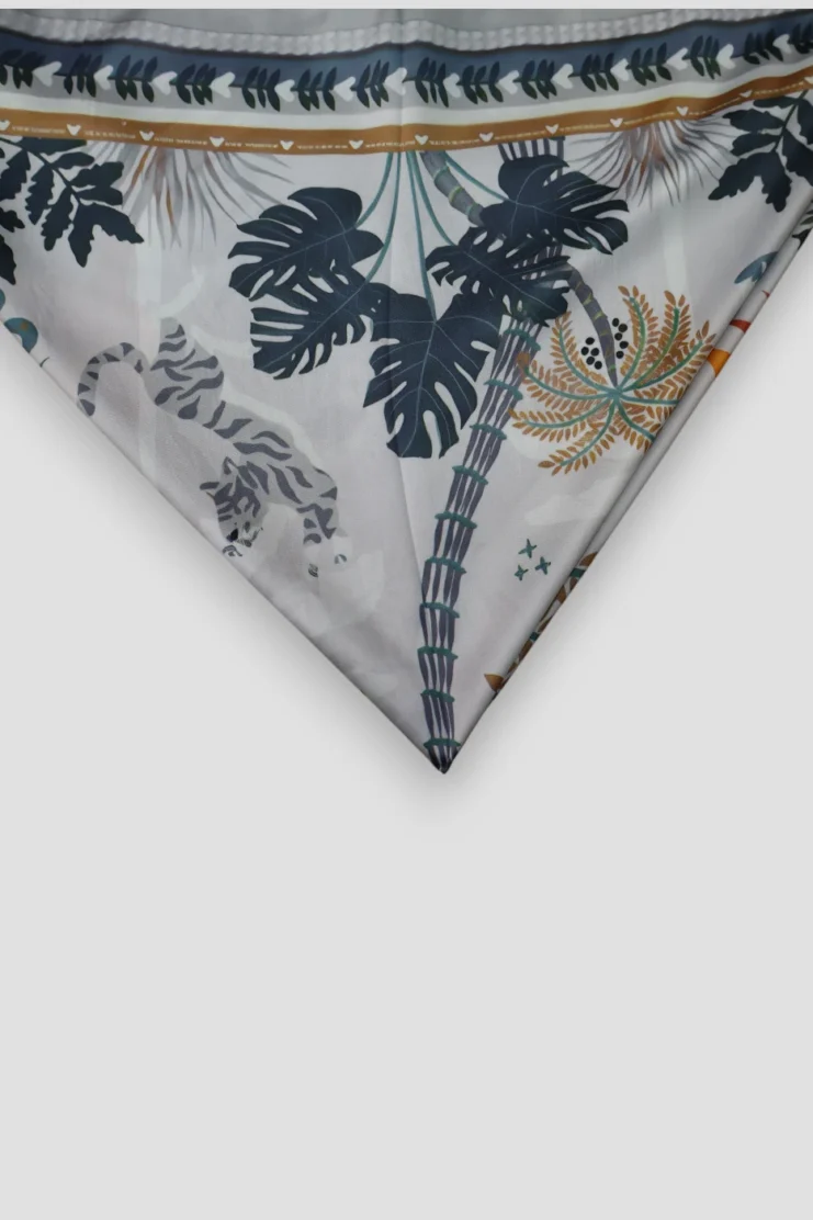 Pañuelo Palmeras Gris