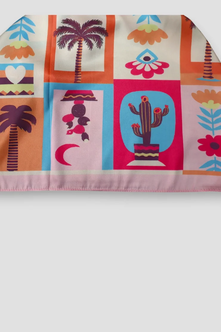 Pañuelo Plantas Rosa