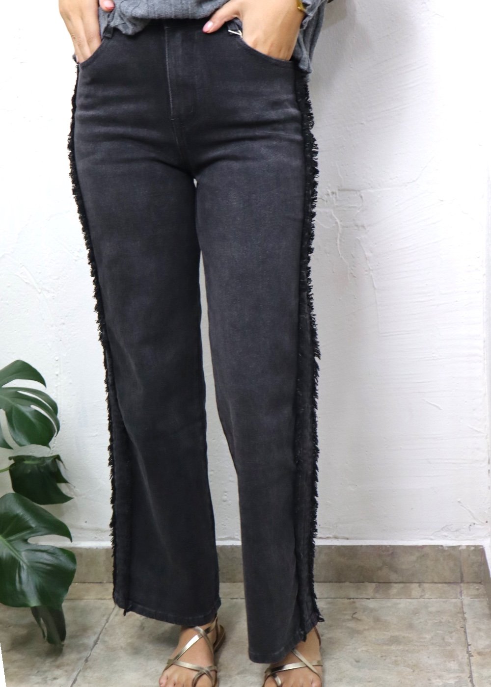 Vaquero Flecos Negro - Imagen 2