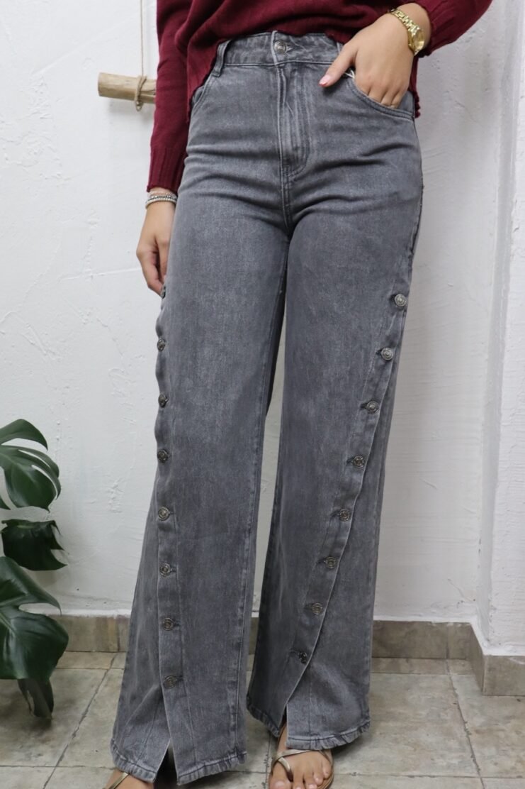 Vaquero Botones Gris